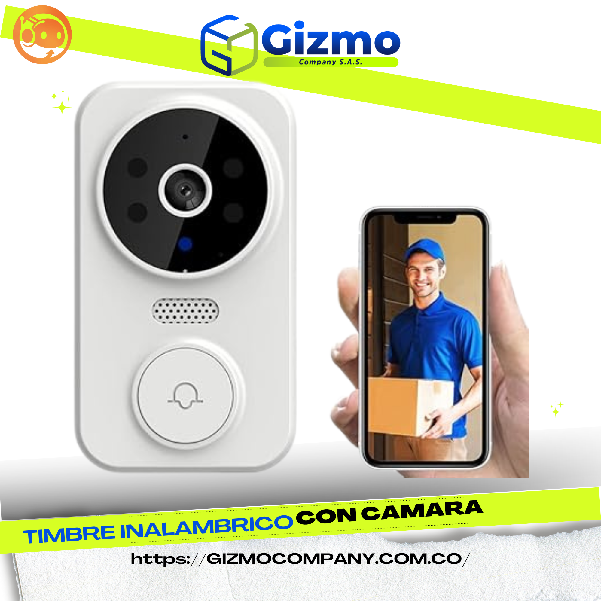 Timbre Inalámbrico Con Cámara M8 Pro
